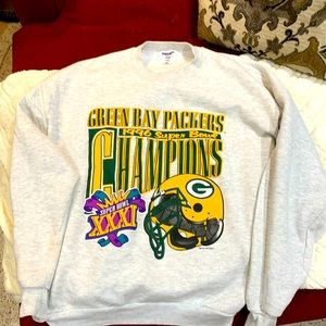 Vtg vintage Green Bay packers 1996 Super Bowl XXXI champions Wisconsin crewneck